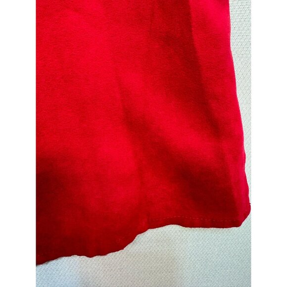 Catherines Womens Button-Up Top Shirt Blouse 14/16WP Petite Red Holiday Christma - Picture 6 of 9